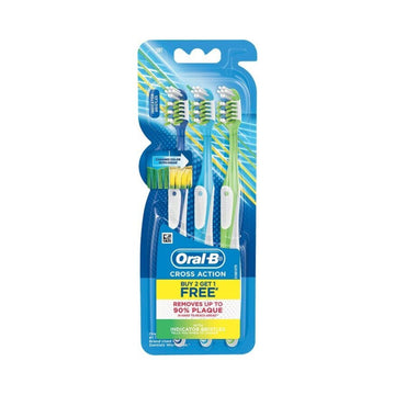 Oral-B Cross Action With Indicator Bristles - 3 Pack